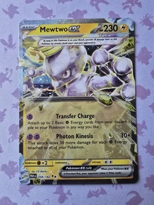 Pokemon Tcg Mewtwo Ex 058/182 Sv04 Paradox Rift Double Rare NM - Picture 1 of 2