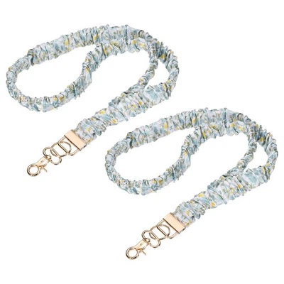 Cordones Scrunchie Teacher, paquete de 2 soportes de identificación, oro amarillo azul Foto 1 de 4