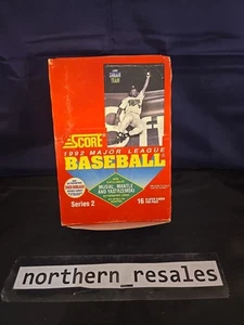 1992 Score Series 2 Two MLB Baseball Wax Sealed Packs Box - Picture 1 of 8