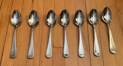 Godinger Savile Row 18/10 столовые приборы из нержавеющей стали чайные ложки - лот из 7 - Изображение 1 из 4