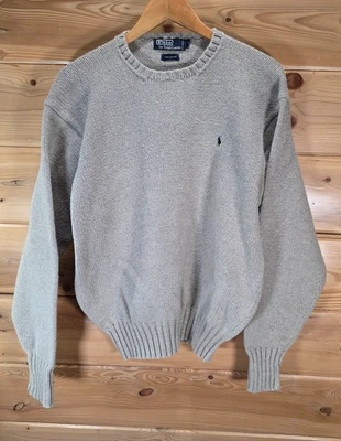 VTG Polo Ralph Lauren Knit Sweater Sweatshirt Men Large 90s Stain Read - Image 1 of 4