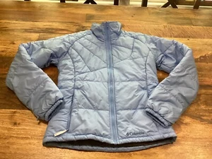 Columbia Girls Light Blue Insulated Winter Ski Coat Sz 18/20 - Picture 1 of 6