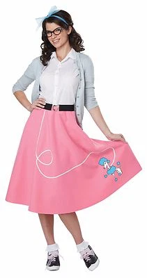 50's Poodle Skirt Women Adult Costume Pink - Image 1 of 2