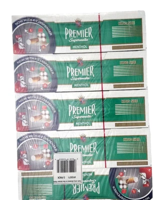Premier Menthol King Size Cigarette Tubes 5 Boxes Of 200 - Image 1 of 4