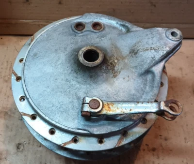 Conjunto de tambor placa painel freio cubo roda traseira Honda CL450 CB500T CB450 1967-76 - Imagem 1 de 4