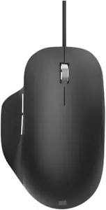 NEW--Microsoft Ergonomic (5-Buttons w/2-Programable) BLACK USB BlueTrack Mouse - Picture 1 of 3