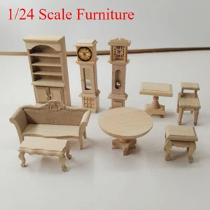 1:24 Scale Dolls House Miniatures Furniture Cabinet Bookcase Table Living Room - Picture 1 of 19