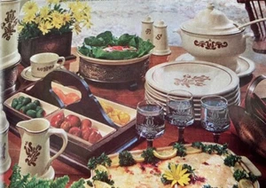 Pfaltzgraff Village Cream Floral Cups Plates Bowls Server Gravy Casserole Butter - Picture 1 of 40