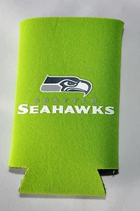 Green Licensed NFL SeaHawks Can Bottle Insulators Koozies SeaHawk Logo & Colors - Picture 1 of 5