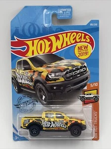 Hot Wheels 19 Ford Ranger Raptor New 2019 HW Hot Trucks 185/250 Yellow 5/10 - Picture 1 of 7