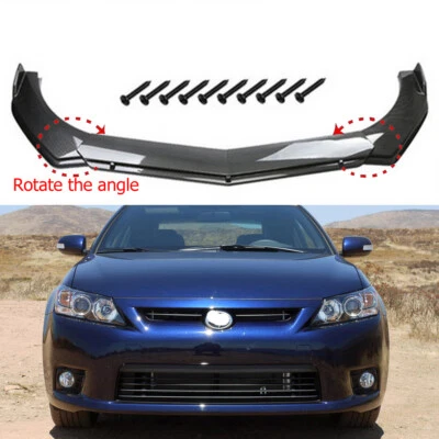 For Scion TC 2005-2016 Front Bumper Lip Spoiler Splitter Kit Carbon Style Foto 1 de 4