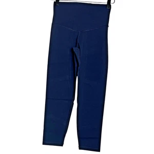 Aerie Offline Real Me Small Leggings Crop Navy Blue Yoga Gym Lounge 3/4 Length - Picture 1 of 5