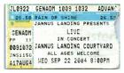 Live Concert Ticket Stub September 22 2004 St Petersburg Florida
