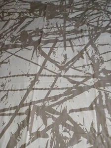 Merimeckko Portugal schwere Tischdecke weiß/grau 100 % Baumwolle 46" x 70 Vintage - Bild 1 von 4