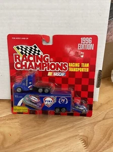 1996 Preview NASCAR #74 Randy LaJoie Fina Team 1/87 Diecast Transporter & Car - Bild 1 von 6