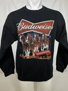 Sudadera negra cuello redondo Budweiser Clydesdales comida chatarra para hombre - Imagen 1 de 11