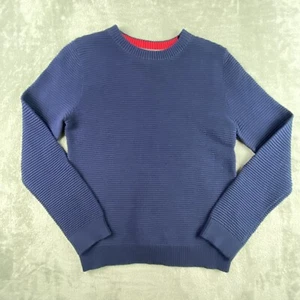 iZOD Sweater Youth Medium 10/12 Navy Blue Ribbed Crew Neck Preppy School NEW - Picture 1 of 14