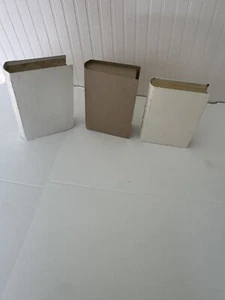 Package of 3 Assorted Sized Paper Mache Book Boxes - Picture 1 of 12