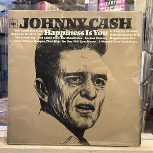 [COUNTRY]~EXC LP~JOHNNY CASH~Happiness Is You~[1966~CBS~Issue]~UK IMPORT~ - Picture 1 of 5