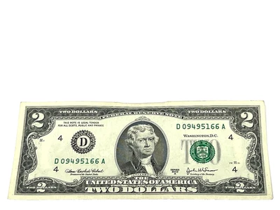 U.S. 2003A $2 FEDERAL RESERVE NOTE, CRISP, S/N D 09495166 A (#489) - Image 1 of 2