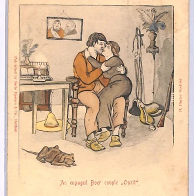 Postal TRANSVAAL Sudáfrica *Pareja Bóer* GB Cornwall Camborne 1905 XV31 Foto 1 de 4