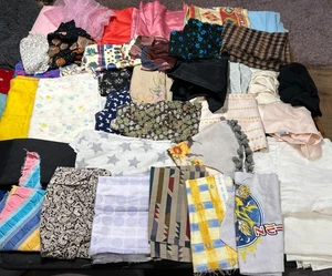 Vintage Patterned & Coloured Fabric Remnants 1.5 kg Off Cuts Material Bundle #1# - Picture 1 of 11