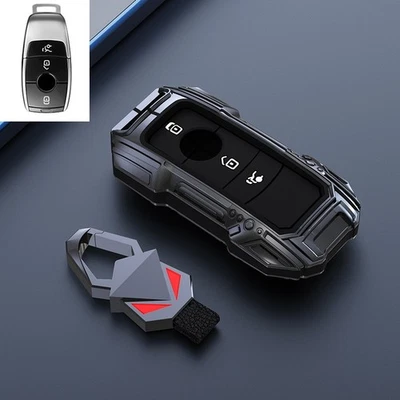 Alloy Silicone Key Cover Case Shell for Mercedes-Benz C E S CLA E300 GLC S400 Foto 1 de 4