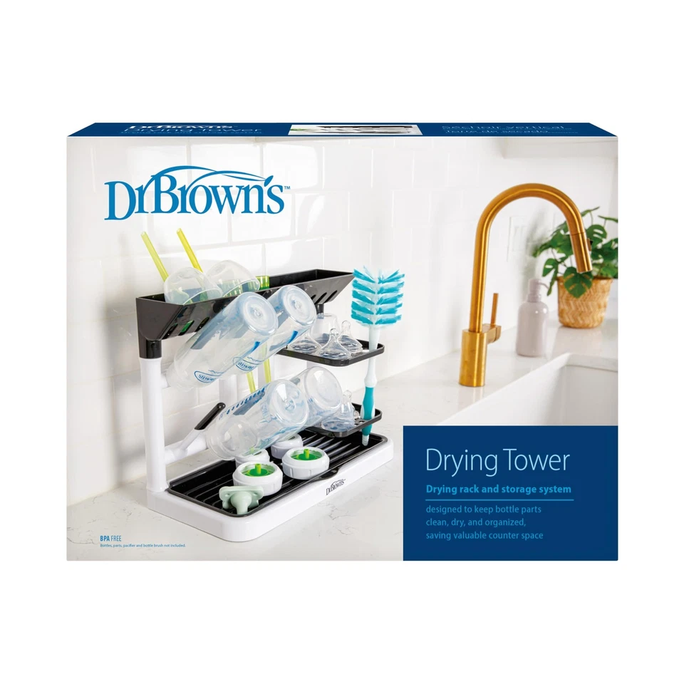 Dr. Brown's Drying Tower Countertop Baby Bottle Drying Rack Vertical Organizer - Image 1 of 4