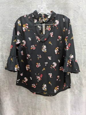 Blusa Floral Para Mujer Grande Femenina Oscura Romántica Boho Chic Contemporánea Moderna Foto 1 de 4