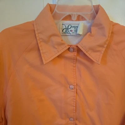 Jaqueta Coach Feminina Vintage 1980 Haband "For Her" Pêssego-Laranja Seda L RETRO - Imagem 1 de 4