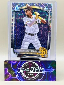2025 Bowman Chrome - Deivid Coronil #BCP-173 - Laser Refractor (RC) - Picture 1 of 2