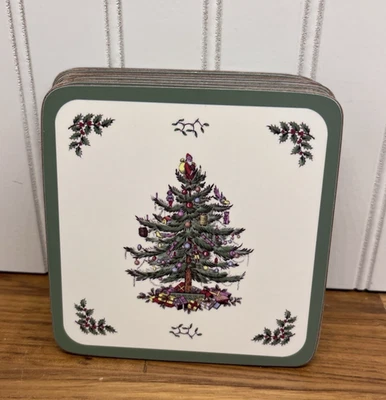 Подставки для рождественской елки Spode (набор из 8) — пробковая доска с подкладкой - Изображение 1 из 4