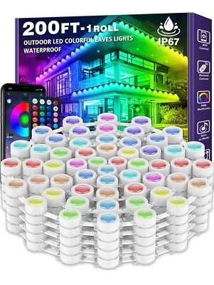 200FT Permanent Outdoor RGB Lights,IP67 Waterproof Smart LED Eaves Lights - Image 1 of 4