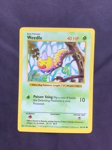 Pokemon Karten: Base Set Shadowless Common: Weedle 69/102 - Bild 1 von 10