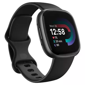 Fitbit Versa 4 Black/Graphite FB523BKBK - Picture 1 of 6