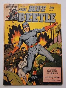 Blue Beetle # 33 G+ Fox 1944 WW2 Era Golden Age ~ Jack Farr, Controversial Cover