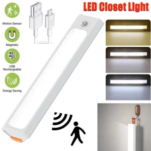 LED Closet Light Motion Sensor Light Indoor USB Rechargeable Under Cabinet Light - Picture 1 of 14