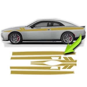 Fender Hash Racing Stripes For 2025 2024 Dodge Charger EV Scat Pack Base Daytona - Picture 1 of 9
