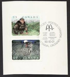 1990 - #1289a 1291a Used Se-tenant - Folklore - Sasquatch & Werewolf - Picture 1 of 1