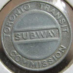 1954 Toronto Transit Commission Transit Subway Token - Toronto, Ontario, Canada - Picture 1 of 2