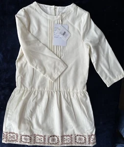 Marie Chantal White Embroidered 100% Wool Occasion Dress BNWT - RRP £125 - Picture 1 of 7