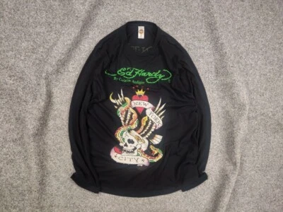 Vintage Ed Hardy by Christian Audigier Y2K Logo Long Sleeve - Изображение 1 из 4