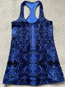 Lululemon Women’s Blue Patterned Yoga Run Tank Top - 6 US / 10 AUS - Bild 1 von 5