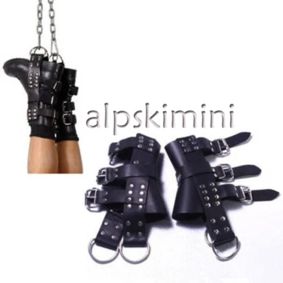 Adult PU Leather Binding Set Hang Foot Harness Suspension Coupless Slaves - Bild 1 von 4