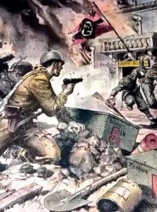 PARACADUTISTI FOLGORE E NEMBO ATTACCANO COMANDO TEDESCO.L'Italia Illustrata 1945 - Foto 1 di 4