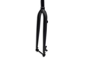 Bicycle Fork Rigid 700c Threadless Chromoly Matte Black - Picture 1 of 4