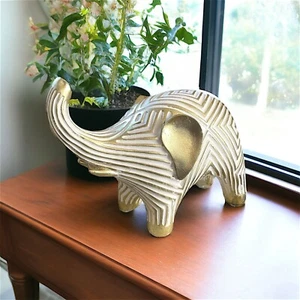 Scultura moderna geometrica tronco di elefante figura in resina decorazione - Foto 1 di 8