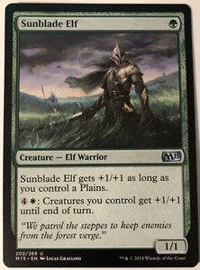 MTG Sunblade Elf Magic 2015 202/269 Regular Uncommon - Imagen 1 de 1
