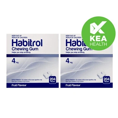 Goma de nicotina Habitrol 4 mg FRUTA 408 piezas 2 nuevas tamaño de caja a granel - DEJAR DE FUMAR AHORA Foto 1 de 4