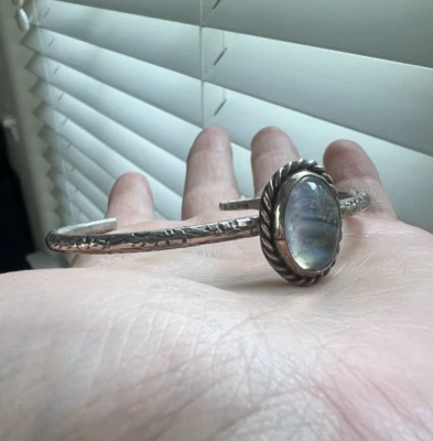 Labradorite Sterling Silver Cuff Bracelet Artisan Handmade Studio Jewelry Art925 - Image 1 of 4